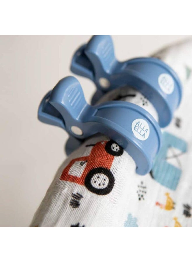 All4Ella Organic Muslin Swaddle & Pram Peg Gift Set - Image 3
